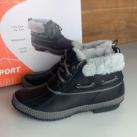 JSport by Jambu Shoes Nwt Jpsort Womens Mary Short Black Duckboot